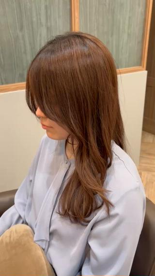 ロング ボブ/レイヤー/ 縮毛矯正/オオバコのヘアスタイル