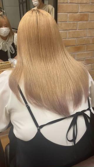 ロング ボブ/レイヤー/ 縮毛矯正/オオバコのヘアスタイル