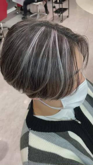 ショート カラー メンズ be flot所属・髪質改善/大阪守口市 🐣Ria‪🐣のヘアスタイル