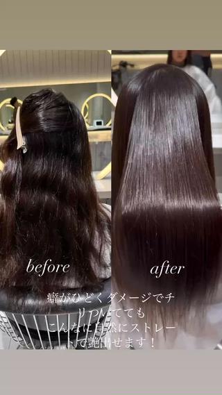 独自の薬剤選定と、アイロンワークで自然な柔らかさを出しつつ、艶とハリをしっかりと出してツヤサラな髪を実現します 