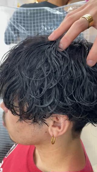 ショート パーマ メンズ 市川 博紀 店長のヘアスタイル