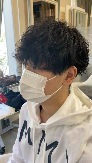 ショート パーマ メンズ 市川 博紀 店長のヘアスタイル