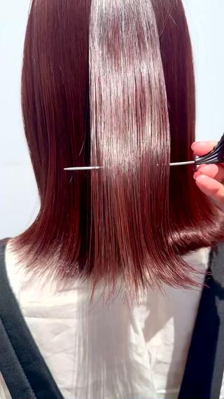 髪質改善カラー 