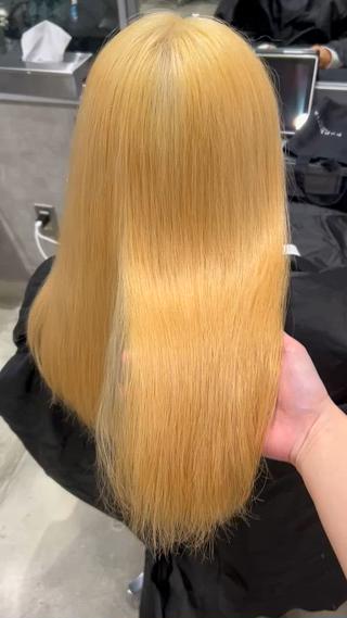 初めてのブリーチで抜きっぱなしブロンド
ブリーチ2回です 