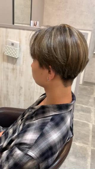 カラー メンズ レイヤーカット 西宮北口/みなみのヘアスタイル