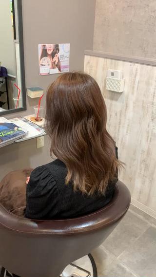 セミロング カラー レイヤーカット 西宮北口/みなみのヘアスタイル