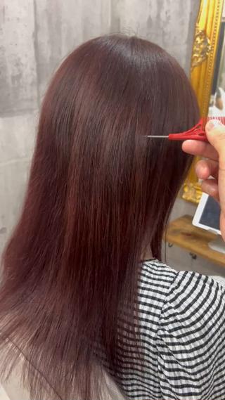 ロング レイヤー/韓国 ハイトーン興津史弥のヘアスタイル