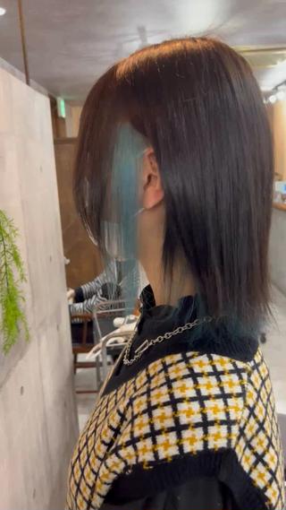 ミディアム カラー レイヤー/韓国 ハイトーン興津史弥のヘアスタイル