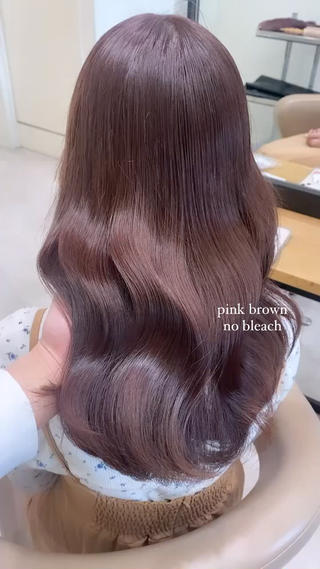 セミロング カラー ブリーチなしWカラー 🎀韓国ヘア/amiのヘアスタイル