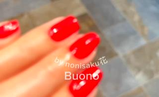 赤のワンカラーネイル/ショートネイル/ミディアムネイル/ 
