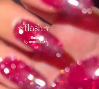 フラッシュネイル/ワンカラー/ボルドー 
