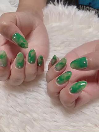 モヤモヤ持ち込み可愛いネイルデザインでした(*^^*)お客様ネイルです。 