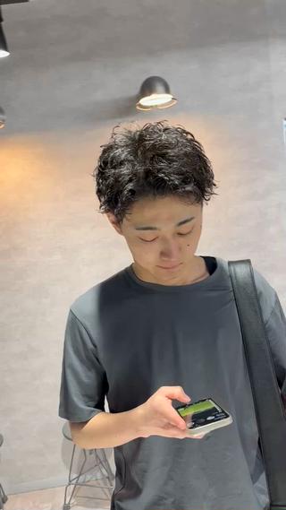 ショート カラー パーマ ヘアアレンジ メンズ キッズ 🔥メンズパーマ🔥 菅原楓のヘアスタイル