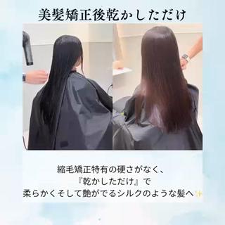 ロング 乾かしただけで艶髪✨ 縮毛矯正天王寺はやとのヘアスタイル