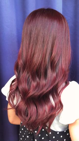 #ワンカラー#ロング#カラー#ピンク 