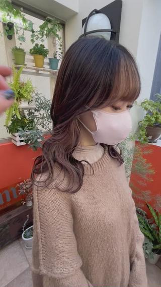 #インナーカラー#イヤリングカラー#バングカラー#前髪インナーカラー#韓国風#ダブルカラー#グラデーションカラー#フェザーバング