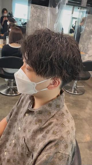 ショート メンズ 🟦ニュアンス/メン ズパーマ横浜🟦のヘアスタイル