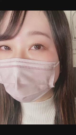 まつ毛パーマ　目尻流すデザイン 