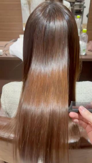 ロング YUZA grow hair 【ユーザ グロウ ヘア】所属・縮毛矯正/似合わせ カット/伊藤はるかのヘアスタイル