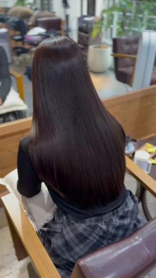 ロング カラー 縮毛矯正➕髪質改善➕ レイヤーカット　田畑のヘアスタイル