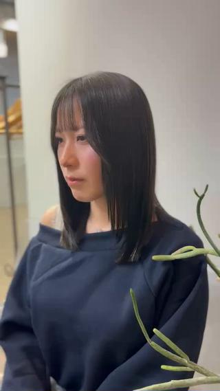 ミディアム 桂 奈穂のヘアスタイル
