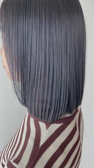 navy blackとインナーカラー 