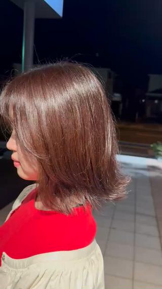 ミディアム カラー 今野 優のヘアスタイル