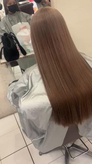 ムラがあったところを修正してのミルクティーカラー 