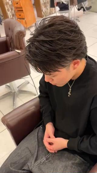 メンズ 郡山駅前美容師 真野目暉のヘアスタイル