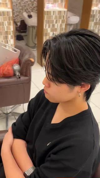 毛流れセンターパート 