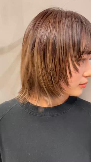 ミディアム カラー パーマ ヘアアレンジ メンズ tatsumi/ボブ ウルフ/レイヤーのヘアスタイル