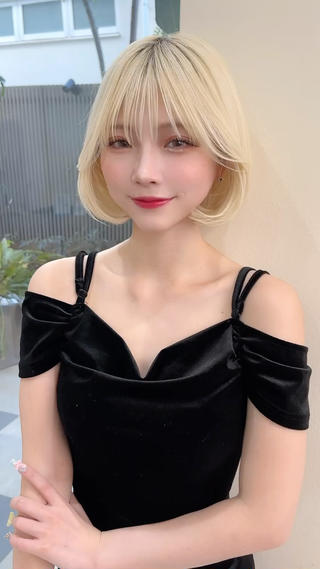 ショート カラー belle   表参道　terrace所属・抜きっぱなしブロンド /ハイトーン/カナタのヘアスタイル