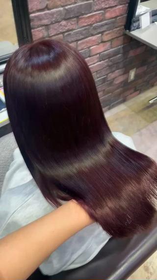 暗髪からのワンカラーでここまで色味を出すことができます𓂃𓍯
 