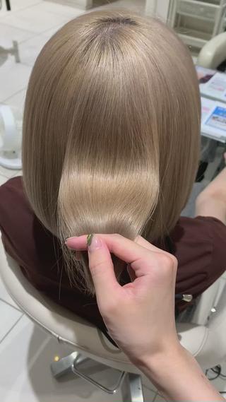 髪質改善トリートメント1回目でこのツヤ 
