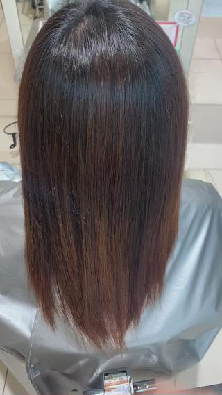 前回髪質改善酸性トリートメントからの髪質改善トリートメント1回目 