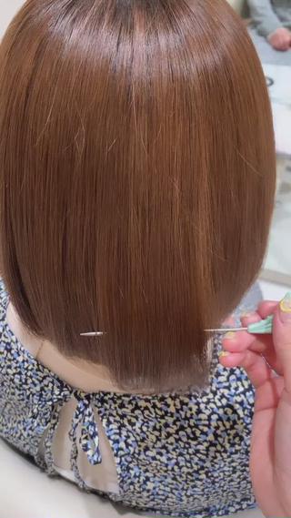 ミディアム ワタナベ アオイのヘアスタイル