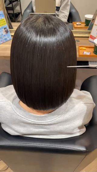 ボブ縮毛矯正
どんな長さでも綺麗で痛いですよね！ 