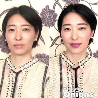 30代／起業アロマブランド経営　Hさま

【メニュー】
初回のお客さま

凛としたお顔立ちのお客様

・横顔のリフトアップ
・鼻筋をすっきり
・目元を縦に大きくなるように
フェイシャルマッサージを行いました。

メイクも凛とした雰囲気に
エレガントなグレーのアイシャドウで
大人の女性らしい雰囲気にしあげました。 