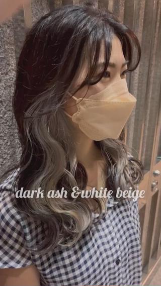 セミロング カラー 長谷川 湧のヘアスタイル