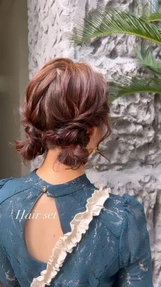 ミディアム ヘアアレンジ 名駅/垢抜けカラー/ 髪質改善/リナ♡のヘアスタイル