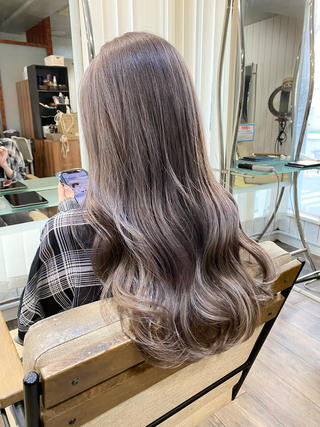 セミロング カラー パーマ ヘアアレンジ RecheRche【池袋】所属・👑指名率No.1 👑坂口飛翔のヘアスタイル