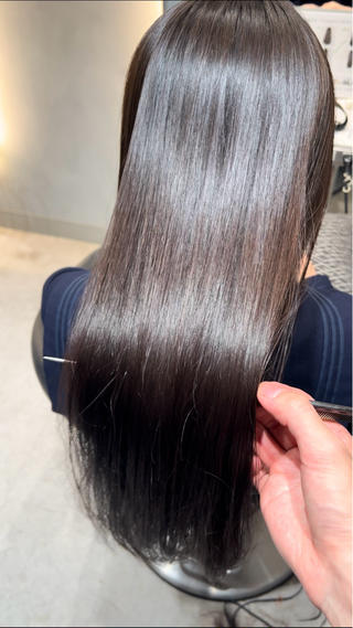 ロング 韓国レイヤーカット/ 縮毛矯正/羽田航のヘアスタイル