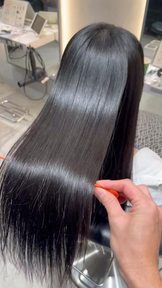 ロング 韓国レイヤーカット/ 縮毛矯正/羽田航のヘアスタイル