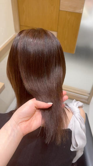 カラー レイヤー/顔周り/透 明感カラー/うる艶のヘアスタイル