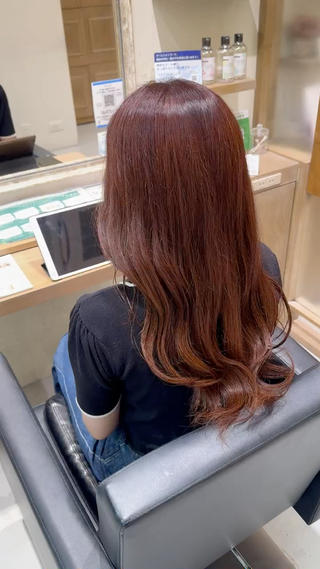 カラー レイヤー/顔周り/透 明感カラー/うる艶のヘアスタイル