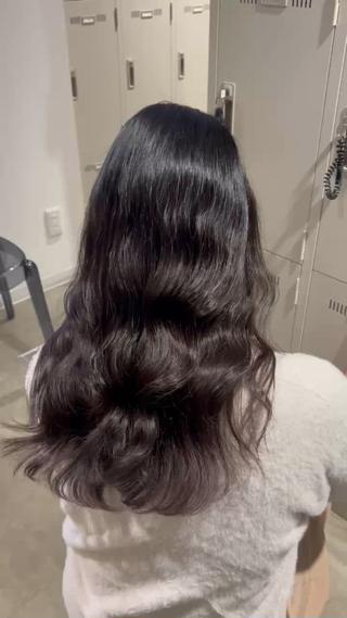 セミロング カラー パーマ ヘアアレンジ メンズ キッズ 🦋韓国レイヤー｜ 透明感グレージュ🦋のヘアスタイル