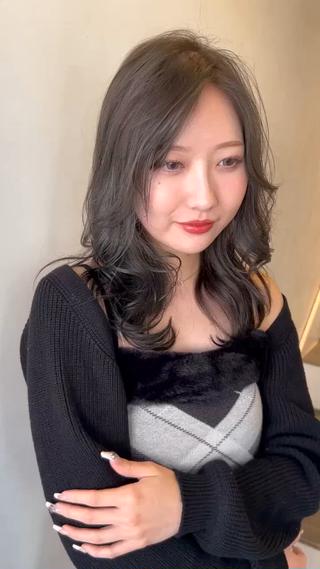 ブリーチなしの透明感カラー 