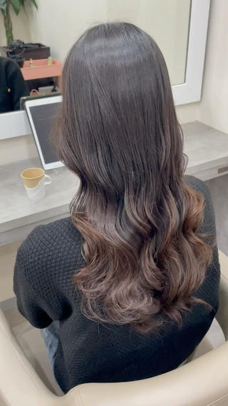 ロング 韓国風パーマ/ヘア セット/店長みづきのヘアスタイル