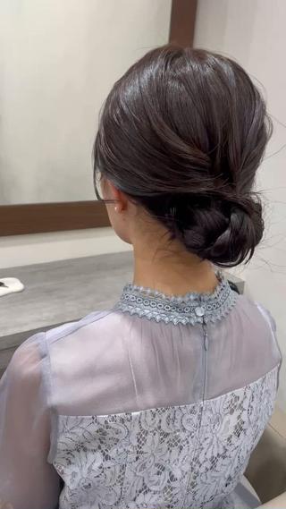 セミロング 韓国風パーマ/ヘア セット/店長みづきのヘアスタイル
