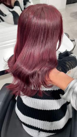 ロング カラー エフェクトブリーチ／ レイヤーカット／翔のヘアスタイル